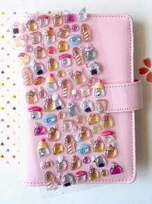 Nayiben 1pc Cartoon 3D Rhinestone Stickers, Cartoon Animal Self-Adhesive Sticker For Scrapbooking And Stationery Decoration, Craft Stickers Suitable For DIY Projects And Office Supplies,School Supplies,Back To School