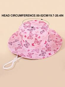 2pcs/Set Kids Adjustable Printed Sun Hat, Breathable Casual Bucket Hat For Outdoor & Daily Use