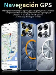 2025 Celulares y Smartphones Oferta rentable 16+512 gb 5G/4G Teléfono 7.3" 72MP+108MP Reconocimiento facial android 14 8000 mah batería - Blanco - Ver 5