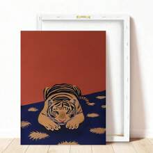 1pc Tiger Print, 70s Poster, Retro Bedroom Decor, Tiger Decor, Mid Century Modern Decor, Tiger Wall Art Bedroom Room Print Art