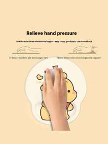 Disney Disney Winnie The Pooh Ergonomic Wrist Rest Mouse Pad & Laptop Mat - Official Licensed Multi-Functional Desk Pad With Premium Silicone Core & Milk-Silk Surface, Non-Slip Rubber Base For Office/Home/Gaming Comfort (Vivid Printing Technology, Aesthetic Desktop Decor Accessory), School Supplies, Back To School