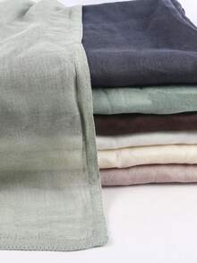 1 Chiếc Khăn Choàng Hijab Nữ Màu Trơn Chất Lượng Cao, Thoải Mái, Mềm Mại Và Thoáng Khí, Thích Hợp Để Mặc Hàng Ngày Cho Abaya - Nhiều màu - Xem 3