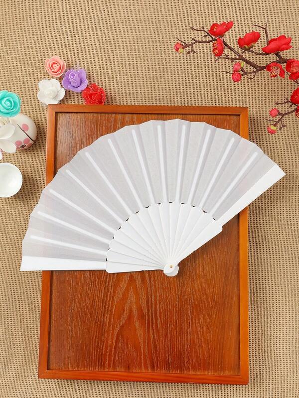 1/2/3PCS Ethereal Crinkled White Hand Fan ✧ Customize As Qixi Keepsake/Christmas Decor/Wedding Prop ✧ Year-Round Ceremonial Charm~Hanfu Accessories ✧ Bridal Bouquet Fan ✧ Festive Gifts ✧ Summer Breeze Companion