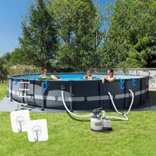 Einstellbare Poolzubehör-Haken für oberirdische Pools - Kunststoff, für Laubskimmer, Poolbürste, Teleskopstangenhalter, Poolausrüstungsaufhänger, Mehrzweck-Montageorganisator, einstellbarer Halter, Poolrutenhalter, sichere und zuverlässige Schwimmbadzubehör, Strandutensilien, Strandaccessoires, Poolschwimmhilfen