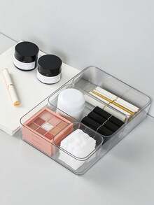 1 件/5 件抽屉化妆品收纳盒、口红和香水收纳盒、梳妆台护肤品收纳盒、可堆叠桌面收纳盒、多功能自由组合展示收纳盒（用于浴室镜柜存储）、化妆品收纳盒。