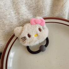 Sanrio 1pc Sanrio Hello Kitty Cute Plush Grip Clip, Kids Double Sided Kitty Shark Grip Clip, Back Of Head Disc Hair Accessory, Suitable For Daily Disc Hair, Makeup Home Bathroom Decor Fall Decor Back To School