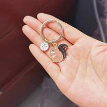 Personalized Squirrel Keychain, Cute Animal Keyring Gift For Boys, Can Be Hung On Wallets, Backpacks, Car Keys, An Ideal Gift For Men - Rust Red - View 11