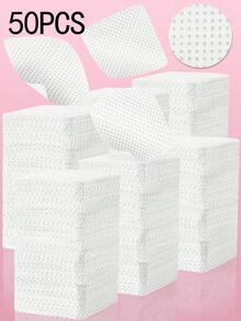 1000/600/300/100片装无绒指甲湿巾，卸甲片，睫毛延长湿巾，柔软无纺布丙酮卸甲片，用于指甲准备和凝胶指甲油去除的指甲湿巾 - 白色 - 查看 7