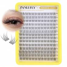 Lash Clusters Wispy Eyelash Clusters Natural CC-Curly Cluster Lashes Zanlufly Wispy Individual Lashes 180Pcs Eyelash Extension 10 12 14MM DIY Lash Extension - 自然CC捲髮 - 查看 13