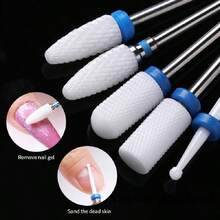Bộ 5/4/1 mũi khoan móng bằng gốm xoay cho dụng cụ làm móng tay, móng chân điện Bộ giũa móng chuyên nghiệp cấp salon - Nhiều màu - Xem 3