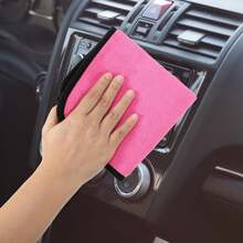 3 件装超细纤维汽车干毛巾 11.8 英寸 X 11.8 英寸 超大号汽车清洁吸水干车布窗户清洁剂干燥器灰粉色 - 粉色 - 查看 6