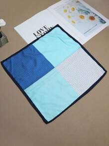 1pc Men's Floral Geometric Pocket Square/Handkerchief, Suitable For Suits, Business, Street Style