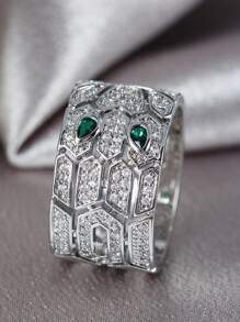 1 Pc Retro & Elegant Multi-Faceted Combination Floral Pattern Circular & Teardrop Hollow Wide Band Ring, Suitable For Women, Formal Party Wear, All-Match, A Great Gift For Elders, Parents, Teachers