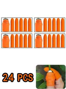 12 paquetes Juego de cuchillos de silicona estilo hombre, herramientas ligeras de cuchillo de agarre de goma con cubiertas a prueba de cortes, lavar a mano, sin alcohol para jardín, recolección de frutas y poda de plantas