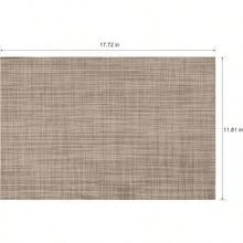 Washable Vinyl Placemats Set Of 4 For Indoor/Outdoor Use - A-khaki - View 4