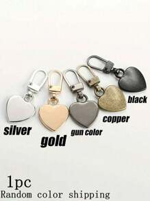 20/15/10/5/3/1 Heart-Shaped Zipper, Quick Installation Zipper Assistant, Detachable Zipper Head, Detachable Zipper Handle For Handbags, Jackets, Jackets, Suitcases - Simple Spare Metal Accessories, Small Gifts, Gifts For Her, Valentine's Day