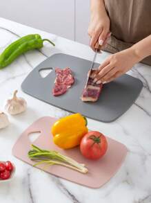 1 pieza/3 piezas Tabla de cortar gruesa para carne, verduras y frutas, con mango de agarre fácil para la cocina
