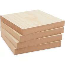 Bright Creations Unfinished MDF Wood Blocks For DIY Crafts, Wooden Square Sign Block (8x8 In, 4 Pack) - 1 - View 7