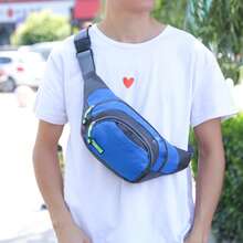 多功能户外攀岩腰包，男士休闲旅行跑步斜挎包，零钱/硬币斜挎胸包腰包，男士大腿包，复活节 - 彩色 - 查看 6