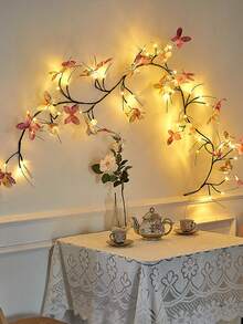 LED Vine Lamp Can Be Bent Simulation Flowers Butterflies For Atmosphere Wall Decoration - Butterfly LED Light - View 6
