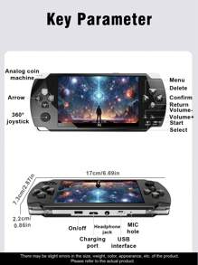 1pc New Game Console With Classic 4.3-Inch Large Screen Built-In 20000 Retro Nostalgic Games 12 Emulators For FC/GBA Supports Two-Player Battles Supports TV Connection Handheld PSP Pocket Handheld Arcade Joystick Holiday Gift