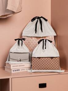 Suede Dust Bags For Luxury Bags, See-Through Closure Dust Cover, Moisture-Proof Packing Organizer - Multicolor - View 5