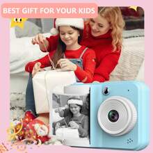 Kids Camera Instant Print, For Girls, Screen Kids Digital Camera, Birthday Christmas Kids Toys Gifts Selfie Children Camera For Kids Age 6-12 Years Old Girls