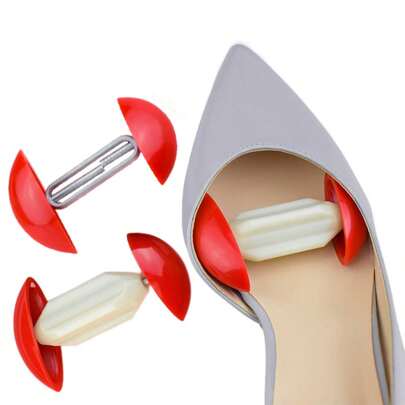 2 Adjustable Mini Shoe Braces, Suitable For High Heels, Sports Shoes And Artificial Shoes - Anti-Wrinkle Shaping Tools, Easy-To-Use Expanders,Portable Shoe Anti-Wrinkle Plastic Shoe Stretcher,Anti-Defommation Shoe Rack Easy To Use Includes WhiteHand Support
