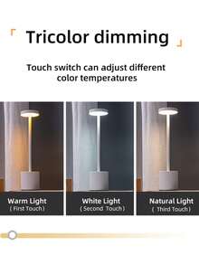 1 buah Lampu Logam Minimalis Gaya Eropa dengan Kecerahan & Warna yang Dapat Diatur, Pengisian Daya USB, Cocok untuk Dekorasi Rumah, Ruang Tamu, Kamar Tidur, Ruang Makan - beraneka warna - View 4