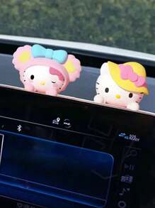 Sanrio 5pcs Sanrio Cartoon Car Decorations, Dashboard And Rearview Mirror Decorations, Car Interior Parts, Car Decorations, Gifts For Family And Friends