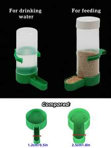 1pc/2pcs/3pcs Bird Automatic Drinker & Feeder, Parrot Water Bowl, Chicken Feed Cup & Cage Accessories