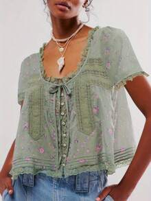 Women Blouses & Shirts - Green - View 2