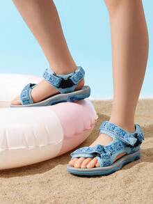 Kids Adventurous Light-Weight Adjustable Straps Summer Sandals (Toddler/Little Kid/Big Kid) - 淺藍色 - 查看 2