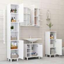 Mirror Cabinet White Engineered Wood, Acrylic Medium-9831 - Multicolor - View 9