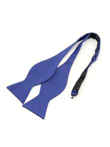 1pc Men's Polyester Solid Bow Tie, Classic Accessory For Wedding, Groom, Business Party Suit