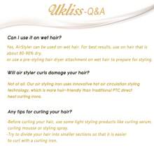 UKLISS UKLISS 5-In-1 Hair Styler Hot Air Brush - Multifunctional Electric Hair Straightener & Curler With 3 Heat Settings, 3 Brush Heads, 3 Brush Heads For Wet/Dry Hair, 1.5-2.5m Cord, European Plug, No Battery Needed, Hair Straightener For Curly Hair