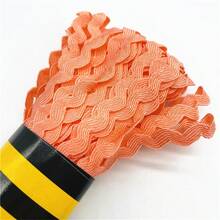 1 pieza 15 yardas Cinta en zig zag de 6mm de poliéster Cinta DIY para manualidades, material para decorar bodas, fiestas, Navidad, lazos - Elige colores - Ver 6