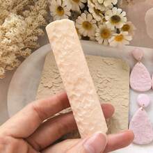 9 Styles Polymer Clay Texture Roller, Flowers Grass Geometric Pattern High-Precision Polymer Clay Crafting Tools For Polymer Clay Earrings Jewelry, Work With Polymer Clay Cutters, 3D Printed Texture Roller - 肌理滾軸 - 查看 17