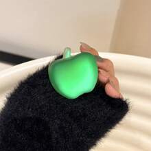1pc Minimalist Colorful Apple-Shaped Mobile Phone Air Bag Stand, Retractable Slouchy Desk Holder For Watching Videos, Stable & Creative Back-Stick Air Bag Stand Compatible With IPhone, Android Phone, Gift For Birthday, Family, Friends Push-Pull Phone Grip, Phone Holde, Phone Accessories