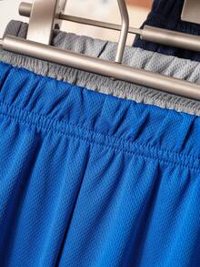 4pcs/Set Teenage Boys Mesh Sports Shorts, Suitable For Daily Training, Basketball - Multicolor - View 4