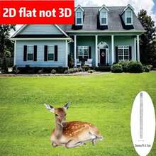 (2D Flat) 1pc 30cm/11.81in Realistic Animal Style Garden Decoration Ground Insert, Lifelike Deer - Garden Lawn Ground Decoration, Garden, Yard, Farm, Outdoor Decor, Housewarming Gift, Home Decor, Potted Plant Decor