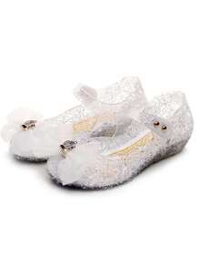 Sandalias de princesa con cierre de y cristales para niñas, cómodas y transpirables para usar en casa y al aire libre, últimos estilos de primavera y verano