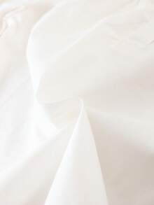 可爱刺绣翻领宽松休闲女婴衬衫 - 白色 - 查看 8