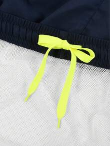 MADHERO Men Swim Trunks With Zipper Pockets Quick Dry Bathing Suits Mesh Lining - Blue - View 6