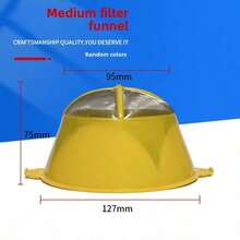 5 pièces/set Ensemble d'entonnoirs de filtrage de peinture réutilisables de qualité industrielle, comprenant des filtres en mailles fines en acier inoxydable pour la peinture à base d'huile/d'eau, la filtration des résidus alimentaires, l'ensemble d'entonnoirs en plastique, pour usage industriel