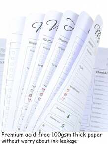 1 pezzo Blocco note per pianificazione giornaliera, per registrare la routine quotidiana, pianificare e registrare, registro e-mail, per ufficio/studio in generale, forniture per il ritorno a scuola