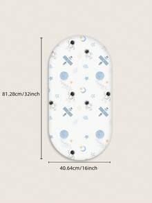 GLLQUEN BABY Bộ 4 ga trải giường cũi cho bé, ga bảo vệ nệm cũi mềm mại, thoáng khí, ga trải giường cũi du lịch co giãn, họa tiết hoa thời trang cho bé trai và bé gái, 32" x 16" (họa tiết phi hành gia), đạt chứng nhận Oeko-Tex. - phi hành gia - Xem 4