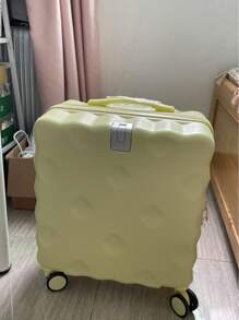 20-Inch Small Suitcase, Young Girl Cute Design Lightweight Carry-On Travel Luggage, Sit-On Foldable Durable Pressure Proof Bag For School School Accessories School Stuff