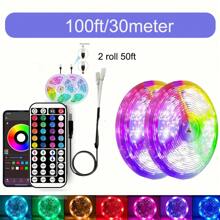 16-100 Feet USB Lights With 44-Key Remote + App Smart Control , Night Light /TV Backlight Lights With Timing RGB Color Changing,LED Strip Lights For Bedroom,Holiday Decoration ,Lights Gifts Home Room Decor Wall Decor Halloween Party