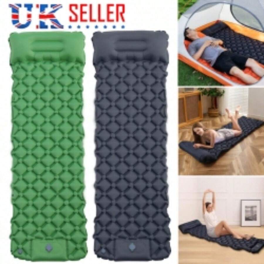 Inflatable Mat Camping Sleeping Self Inflating Mattress Bed Air Pillow Hiking UK - UK-H298901 - View 1